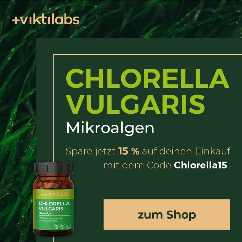 Chlorella Vulgaris Aktion Banner