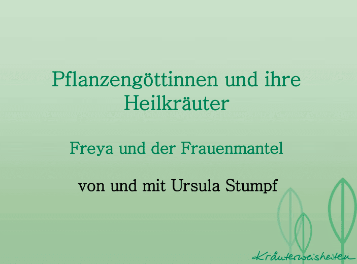 Dr. rer. nat. Ursula Stumpf Freya und der Frauenmantel