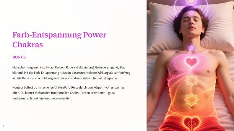 Masterclass Hypnose - Bonus Farb-Entspannung Power Chakras